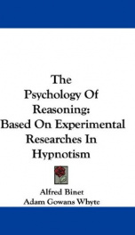 the psychology of reasoning based on experimental researches in hypnotism_cover