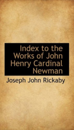 index to the works of john henry cardinal newman_cover