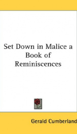 set down in malice a book of reminiscences_cover
