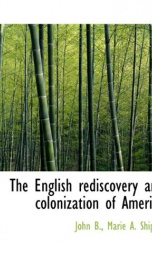 the english rediscovery and colonization of america_cover