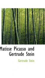 Matisse Picasso and Gertrude Stein_cover