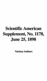 Scientific American Supplement, No. 1178, June 25, 1898_cover