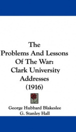 the problems and lessons of the war_cover
