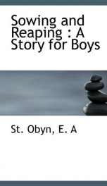 sowing and reaping a story for boys_cover
