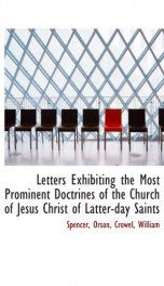 letters exhibiting the most prominent doctrines of the church of jesus christ of_cover