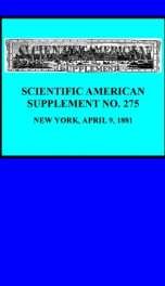 Scientific American Supplement, No. 275, April 9, 1881_cover