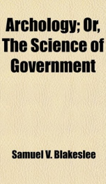 archology or the science of government_cover