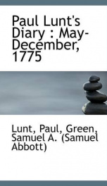 paul lunts diary may december 1775_cover