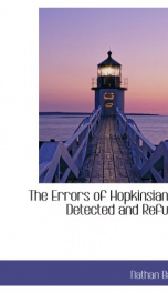 the errors of hopkinsianism detected and refuted_cover