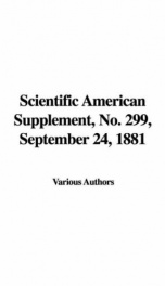 Scientific American Supplement, No. 299, September 24, 1881_cover