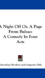 a night off or a page from balzac a comedy in four acts_cover