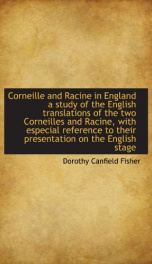 corneille and racine in england a study of the english translations of the two_cover
