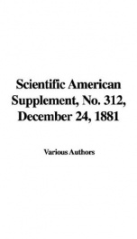Scientific American Supplement, No. 312, December 24, 1881_cover