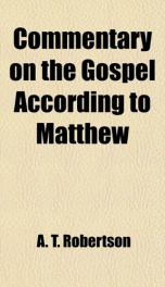 commentary on the gospel according to matthew_cover