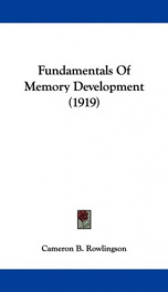 fundamentals of memory development_cover