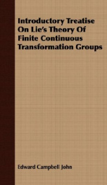 introductory treatise on lies theory of finite continuous transformation groups_cover