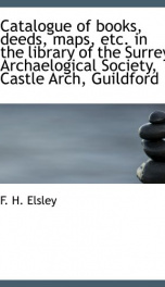 catalogue of books deeds maps etc in the library of the surrey archaelogical_cover