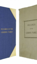 records of the gibbins family also a few reminiscences of emma j gibbins and_cover