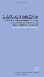 a statement of the causes which led to the dismissal of surgeon general william_cover