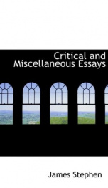 critical and miscellaneous essays_cover