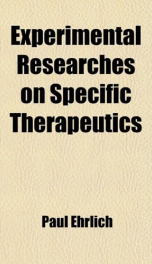 experimental researches on specific therapeutics_cover