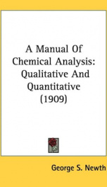 a manual of chemical analysis qualitative and quantitative_cover
