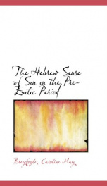 the hebrew sense of sin in the pre exilic period_cover