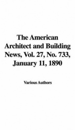 The American Architect and Building News, Vol. 27, No. 733, January 11, 1890_cover