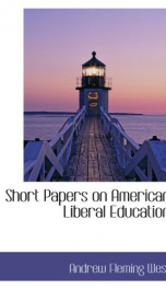 short papers on american liberal education_cover