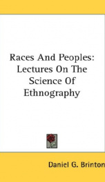 races and peoples lectures on the science of ethnography_cover