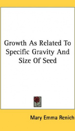 growth as related to specific gravity and size of seed_cover