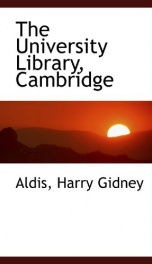 the university library cambridge_cover
