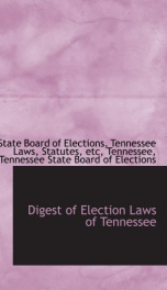 digest of election laws of tennessee_cover