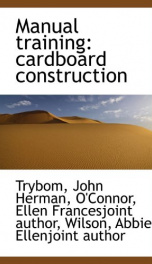 manual training cardboard construction_cover