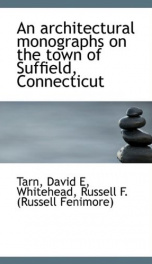 an architectural monographs on the town of suffield connecticut_cover