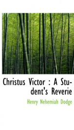 christus victor a students reverie_cover