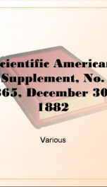 Scientific American Supplement, No. 365, December 30, 1882_cover