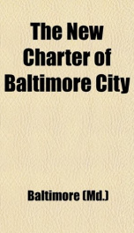the new charter of baltimore city_cover
