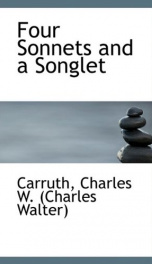 four sonnets and a songlet_cover