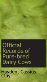 official records of pure bred dairy cows_cover