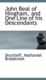 john beal of hingham and one line of his descendants_cover
