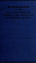 Selections from the writings and addresses of Abraham Lincoln_cover