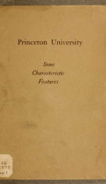 Princeton University:  some characteristic features._cover