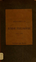 Syllabus in junior philosophy…written by  S. A. Hunter._cover