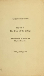 Report to the committee on morals and physical education._cover