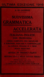 Nuovissima grammatica accelerata italiana-inglese : corso completo per imparare a scrivere parlare e comprendere la lingua inglese in breve tempo senza maestro_cover