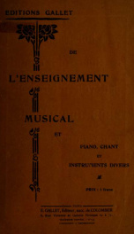 Editions Gallet de l'enseignement musical et piano, chant et instruments divers_cover