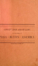 Constitution and by-laws of the Piasa Bluffs Assembly_cover