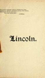 Public celebrations of the birthday of Abraham Lincoln : under the auspices of Lincoln Council, No. 68, National Union, 1888-1893_cover