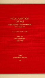 Proclamation du Roi : sur le décret de l'Assemblée nationale concernant les colonies. Du 10 mars 1790_cover